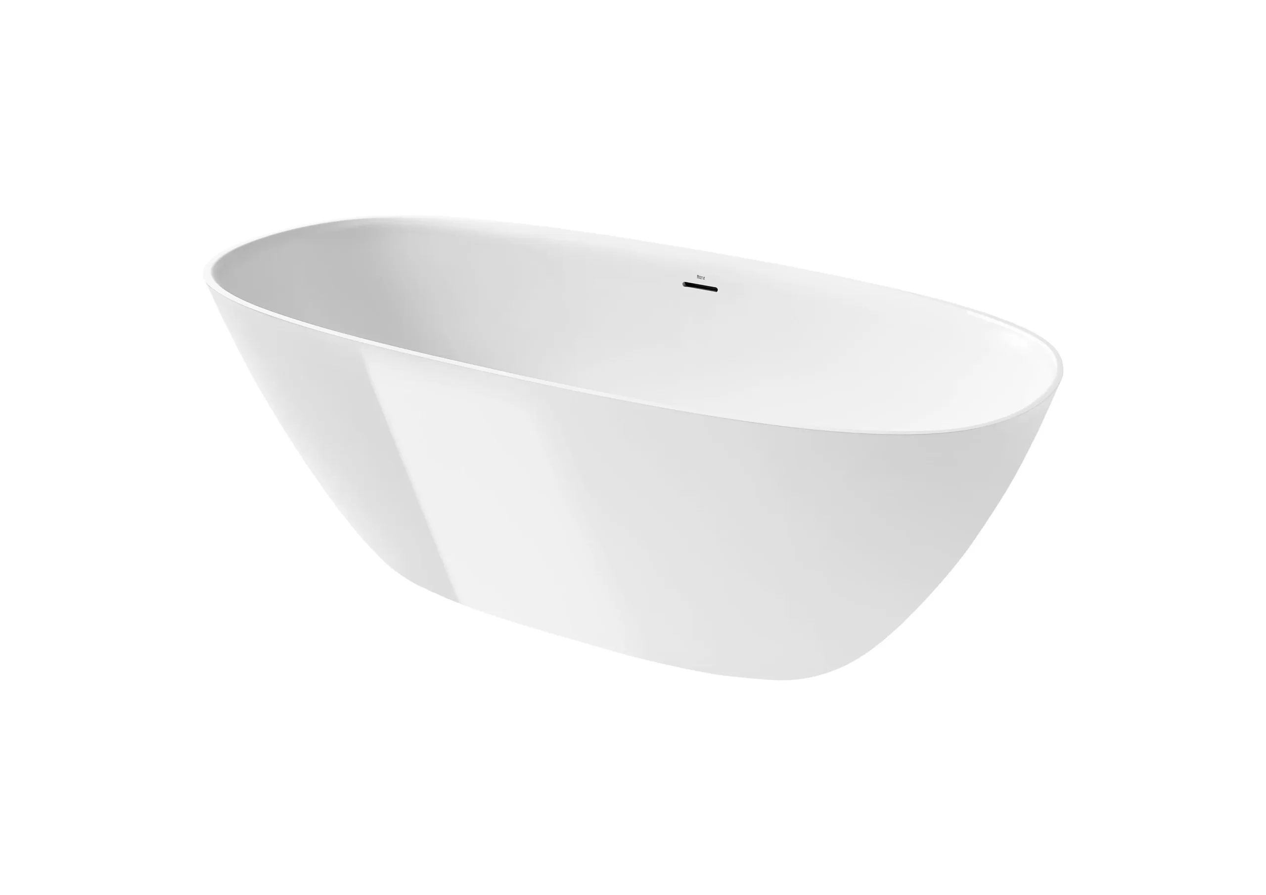 Cadă de baie freestanding din STONEX®, include ventil click-clack și preaplin, 165 x 75 cm